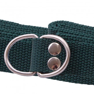 Green Webbing D Ring Belt