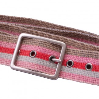LR Pink and Multi-Color Striped Belt