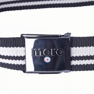 MR Black and Natural Polyester Webbing Belt with Flip Top Buckle