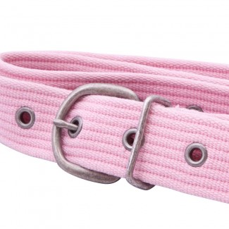 LR Pastel Pink Rib Webbing Belt