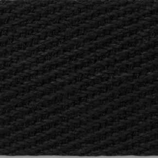 3695 Black Twill Weave Cotton Tape Binding Webbing