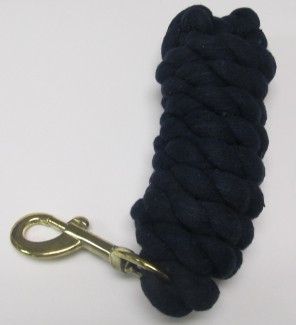 HLC Navy Cotton Rope Lead with Bolt Snap