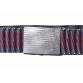 O Maroon Multi-Colored Nylon Belt