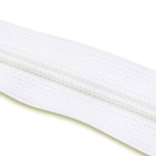 ZPR White Polyester Zipper Chain