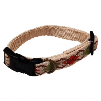 AC Dog Small 1/2-Inch Natural Argyle Recycled Poly Collar, 6-Inch to 9-Inch
