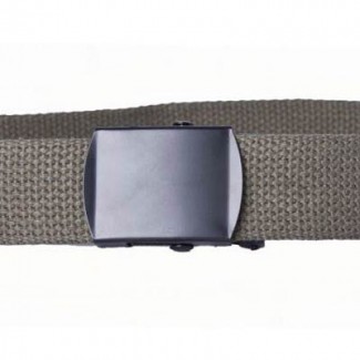 CW-6L/250B Olive Drab Cotton Webbing Belt with Black Steel Buckle