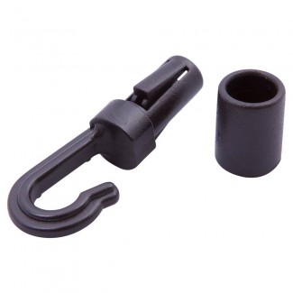 SHKCORDHK Black Plastic Elastic Cord Hook Open