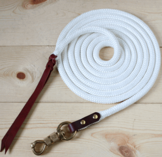 White training rope with back braided end