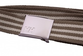 Brown and Tan Striped Webbing Belt