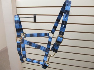 Horse Halter Poly Pro Blue Check