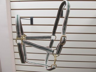 Horse Halter Poly Pro Green Stripe