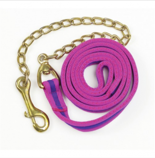 HLC Cotton 6ft. cushion lunge line with loop handle and lead chain