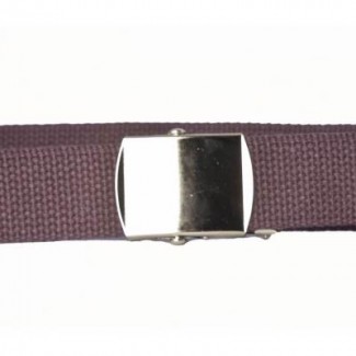 CW-6L/250 Brown Cotton Webbing Belt with Brass Plated Steel Buckle