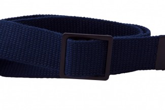 Blue Webbing Belt with Slide Closure