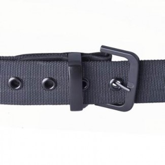 MR Black Nylon Webbing Belt with Black Matte Buckle