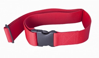 Red Polypropylene Webbing Luggage Strap