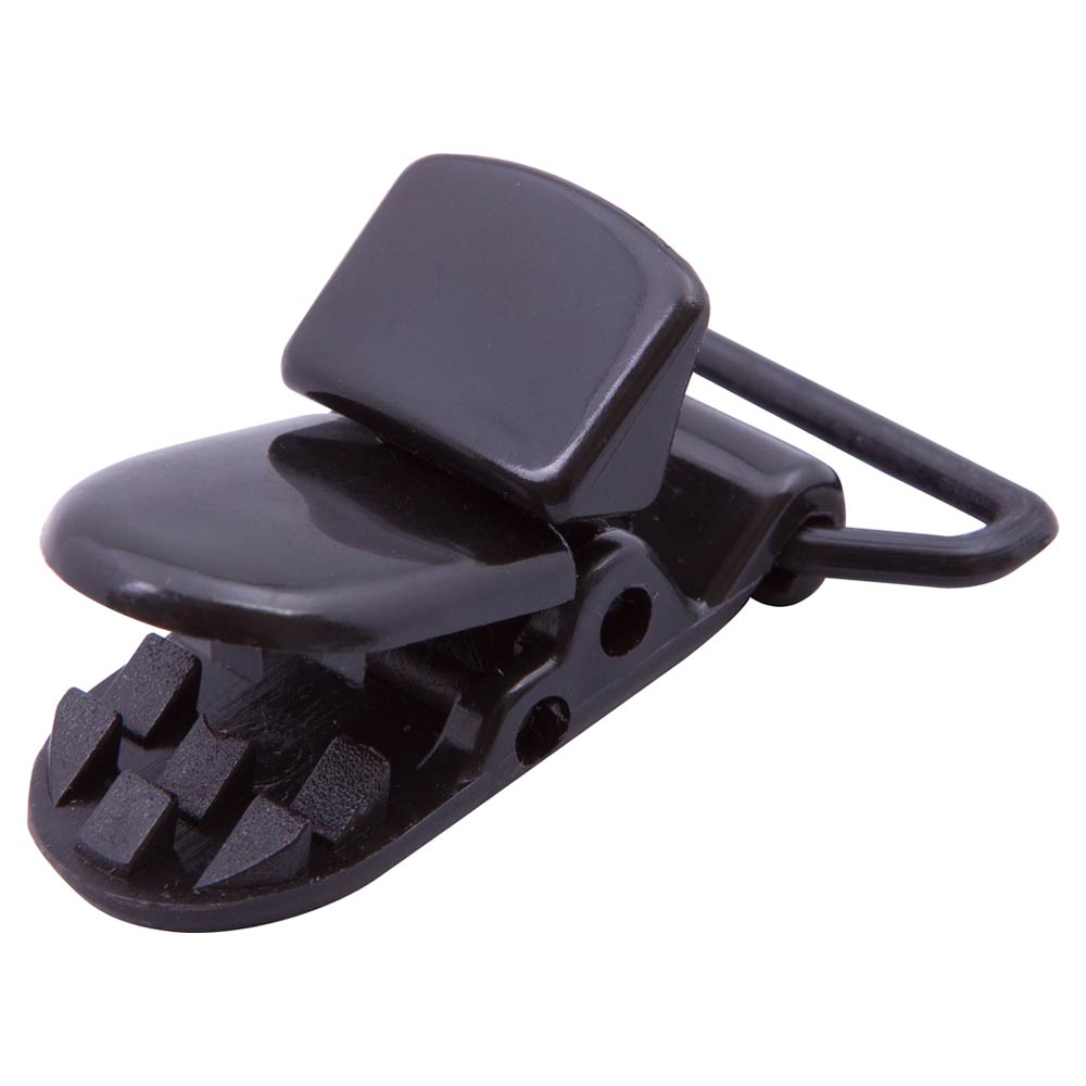 SUSPCLP Black Plastic Suspender Clip