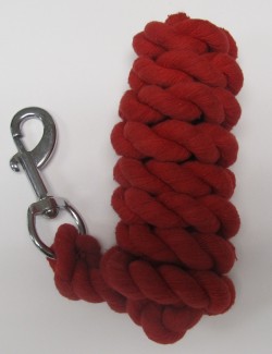 HLC Red Cotton Rope Lead with Bolt Snap