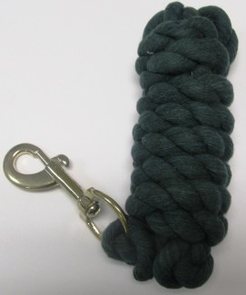 HLC Green Cotton Rope Lead with Bolt Snap