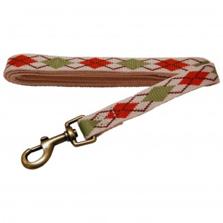 AL Natural Argyle Dog Leash, 3/4-Inch by 5-Feet Recycled Poly Leash